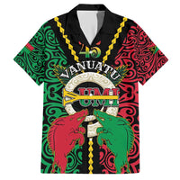 Vanuatu 46th Independence Day Hawaiian Shirt Long God Yumi Stanap Wild Boar LT05 Black - Polynesian Pride