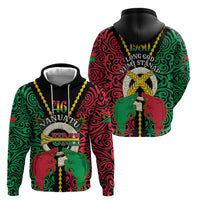 Vanuatu 46th Independence Day Hoodie Long God Yumi Stanap Wild Boar LT05 - Polynesian Pride