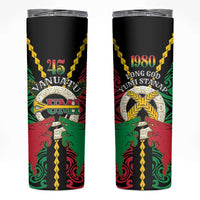 Vanuatu 45th Independence Day Skinny Tumbler Long God Yumi Stanap Wild Boar LT05