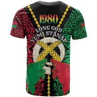 Vanuatu 46th Independence Day T Shirt Long God Yumi Stanap Wild Boar LT05 - Polynesian Pride