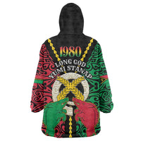 Vanuatu 46th Independence Day Wearable Blanket Hoodie Long God Yumi Stanap Wild Boar LT05 - Polynesian Pride