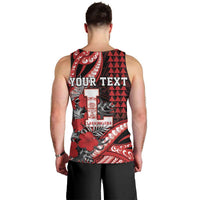Personalized Hawaii Lahainaluna High School Men Tank Top Tribal Tattoo With Hibiscus Flowers