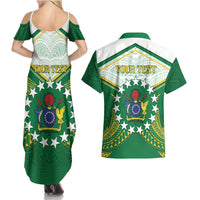 Personalised Cook Islands Ra o te Ui Ariki Couples Matching Summer Maxi Dress and Hawaiian Shirt Polynesian Pattern