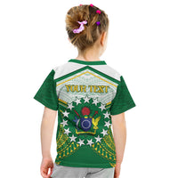 Personalised Cook Islands Ra o te Ui Ariki Kid T Shirt Polynesian Pattern