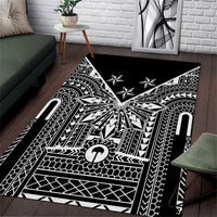 Black Philippines Sun Star Area Rug Igorot Tribal Inspiration