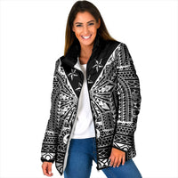 Black Philippines Sun Star Padded Jacket Igorot Tribal Inspiration