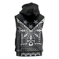 Black Philippines Sun Star Sleeveless Zip Hoodie Igorot Tribal Inspiration