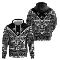 Black Philippines Sun Star Zip Hoodie Igorot Tribal Inspiration