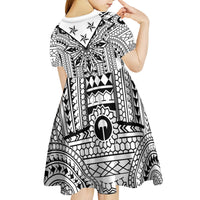 White Philippines Sun Star Kid Short Sleeve Dress Igorot Tribal Inspiration