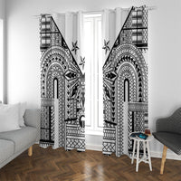 White Philippines Sun Star Window Curtain Igorot Tribal Inspiration