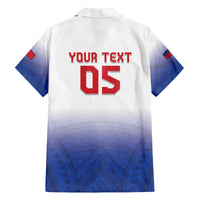 Custom Samoa Rugby 2024 Pacific Family Matching Off Shoulder Short Dress and Hawaiian Shirt Go Manu Samoa