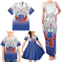 Custom Samoa Rugby 2024 Pacific Family Matching Tank Maxi Dress and Hawaiian Shirt Go Manu Samoa LT05 - Polynesian Pride