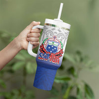Custom Samoa Rugby 2024 Pacific Tumbler With Handle Go Manu Samoa