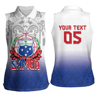 Custom Samoa Rugby 2024 Pacific Women Sleeveless Polo Shirt Go Manu Samoa