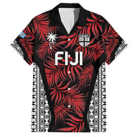 Custom Flying Fijians Rugby 2024 Pacific Family Matching Short Sleeve Bodycon Dress and Hawaiian Shirt Go Fiji LT05 Dad's Shirt - Short Sleeve Black - Polynesian Pride