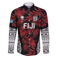 Custom Flying Fijians Rugby 2024 Pacific Family Matching Short Sleeve Bodycon Dress and Hawaiian Shirt Go Fiji LT05 Dad's Shirt - Long Sleeve Black - Polynesian Pride