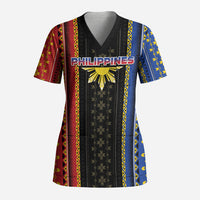 Personalised Philippines Filipinos Scrub Top Igorot Tribal Inspiration Pattern Style