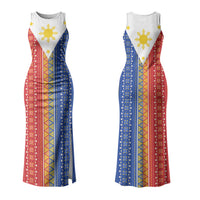 Philippines Sun Couples Matching Tank Maxi Dress and Hawaiian Shirt Igorot Tribal Inspiration