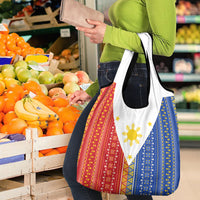 Philippines Sun Grocery Bag Igorot Tribal Inspiration