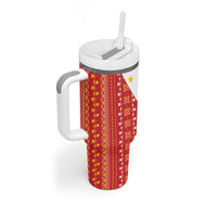 Philippines Sun Tumbler With Handle Igorot Tribal Inspiration