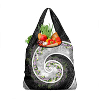 Piko Hawaii Grocery Bag Polynesian Pattern With Maile Pikake Honohono Lei