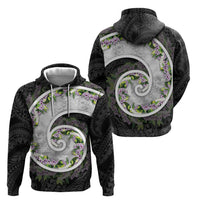 Piko Hawaii Hoodie Polynesian Pattern With Maile Pikake Honohono Lei