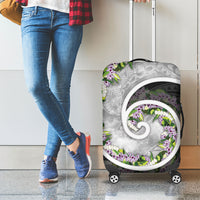 Piko Hawaii Luggage Cover Polynesian Pattern With Maile Pikake Honohono Lei