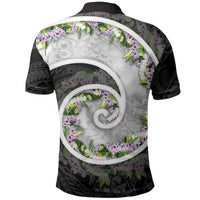 Piko Hawaii Polo Shirt Polynesian Pattern With Maile Pikake Honohono Lei