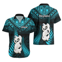New Zealand Hawaiian Shirt Manaia Maori Pattern With Turquoise Fern LT05 - Polynesian Pride