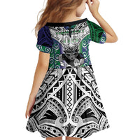 Custom New Zealand Warrior Family Matching Summer Maxi Dress and Hawaiian Shirt Maori Tribal Pattern