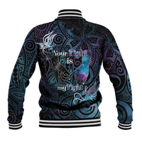 Suicide Awareness Baseball Jacket You Are Not Alone - Polynesian Pride