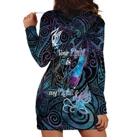 Suicide Awareness Hoodie Dress You Are Not Alone - Polynesian Pride