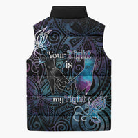 Suicide Awareness Sleeveless Puffer Jacket You Are Not Alone - Polynesian Pride