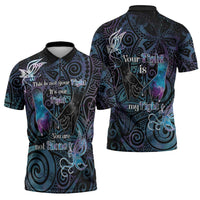 Suicide Awareness Zipper Polo Shirt You Are Not Alone - Polynesian Pride
