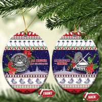 American Samoa Christmas Ceramic Ornament Poinsettia La Maunia Le Kilisimasi