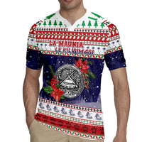 American Samoa Christmas Rugby Jersey Poinsettia La Maunia Le Kilisimasi