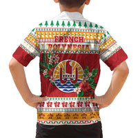 French Polynesia Christmas Family Matching Puletasi and Hawaiian Shirt Coat Of Arms Merry Xmas LT05 - Polynesian Pride