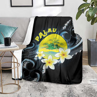 Palau United Nations Day Blanket Polynesian Curves Plumeria - Polynesian Pride