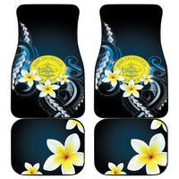 Palau United Nations Day Car Mats Polynesian Curves Plumeria - Polynesian Pride
