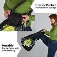 Palau United Nations Day Grocery Bag Polynesian Curves Plumeria - Polynesian Pride