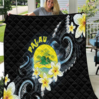 Palau United Nations Day Quilt Polynesian Curves Plumeria - Polynesian Pride