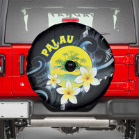 Palau United Nations Day Spare Tire Cover Polynesian Curves Plumeria - Polynesian Pride