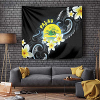 Palau United Nations Day Tapestry Polynesian Curves Plumeria - Polynesian Pride