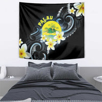Palau United Nations Day Tapestry Polynesian Curves Plumeria - Polynesian Pride