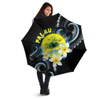 Palau United Nations Day Umbrella Polynesian Curves Plumeria - Polynesian Pride