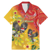 New Zealand Piwakawaka Christmas Family Matching Mermaid Dress and Hawaiian Shirt With Maori Pattern