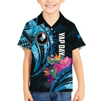 Personalised FSM Yap State Day Hawaiian Shirt Tropical Flowers Tribal Pattern LT05 - Polynesian Pride