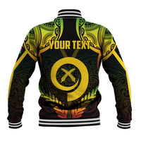 Personalised Vanuatu Father Lini Day Baseball Jacket Polynesian Tribal Pattern LT05 - Polynesian Pride