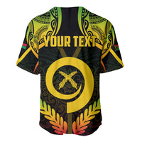 Personalised Vanuatu Father Lini Day Baseball Jersey Polynesian Tribal Pattern LT05 - Polynesian Pride
