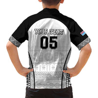 Custom Fiji Tapa Football Family Matching Puletasi and Hawaiian Shirt Sporty Style